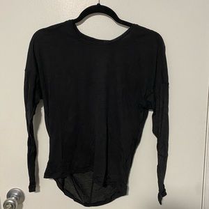 Black Lululemon get set long sleeve